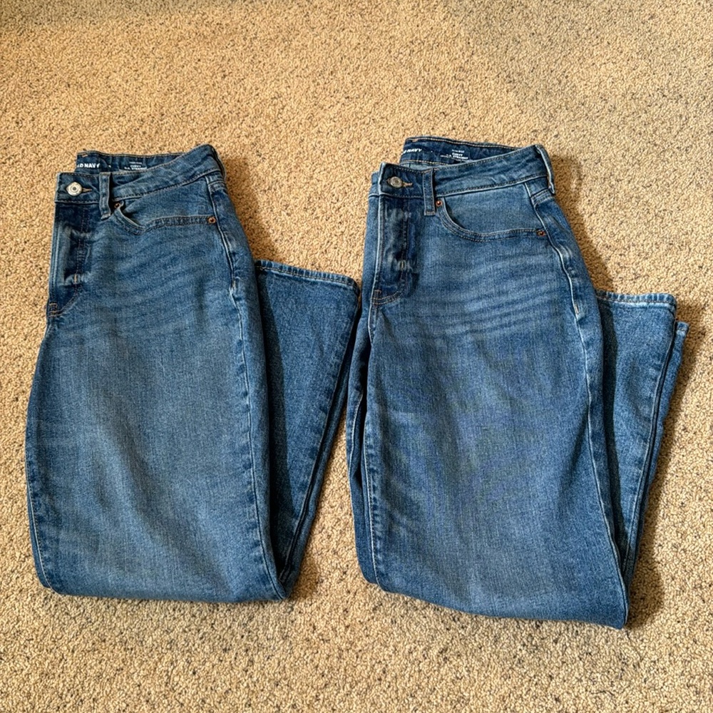 Two pairs Old Navy High Rise O.G. Curvy Straight Jeans Size 4